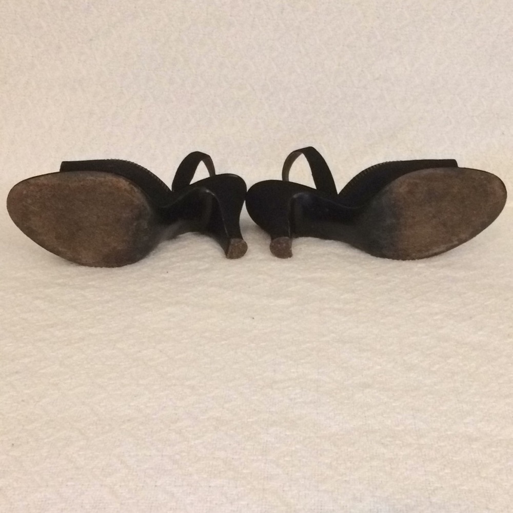 Vintage 1950s Herbert Levine beaded suede heels - Picture 6 of 8